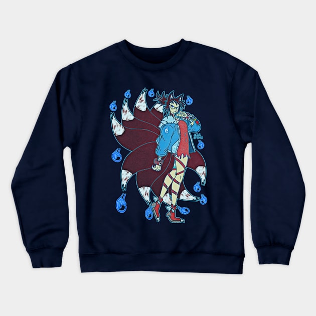 Half-Kitsune Crewneck Sweatshirt by TeeJay93